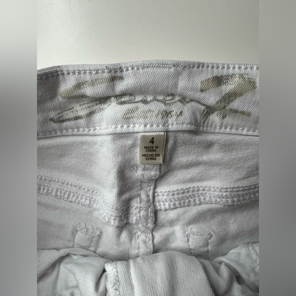 White jean shorts
